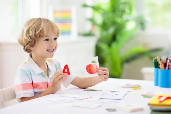 child learning phonics