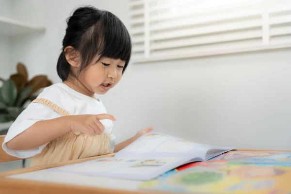 child learning to read